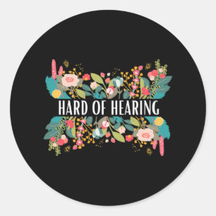 Harde hoorwaarschuwing en bewustzijnsontwerp voor  ronde sticker