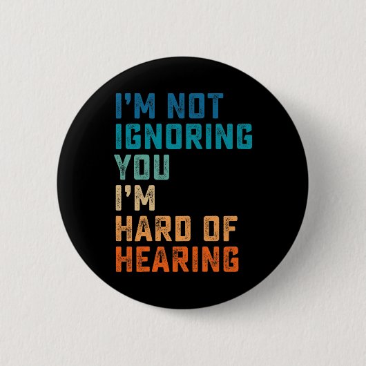 Harde hoorzitting ASL gebarentaal doof bewustzijn Ronde Button 5,7 Cm (Voorkant)