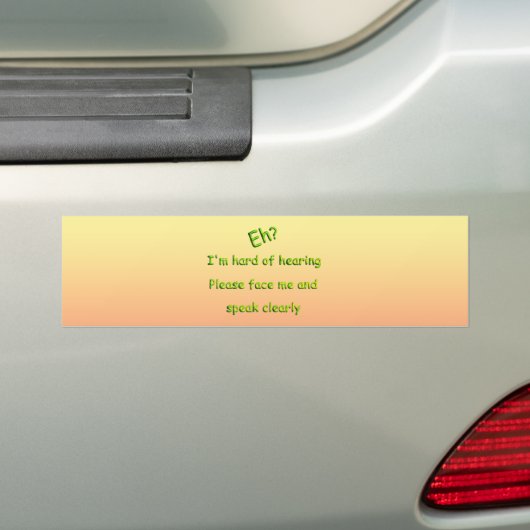 Harde hoorzitting bumpersticker (Op auto)