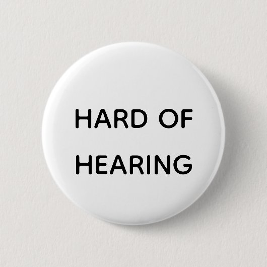 Harde hoorzitting Eenvoudig zwart-wit en Sans Seri Ronde Button 5,7 Cm (Voorkant)