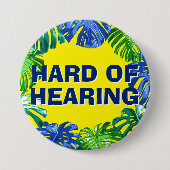 Harde hoorzitting Geel Oerwoud Bladeren van Monste Ronde Button 7,6 Cm (Voorkant)