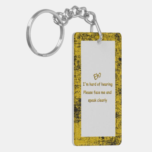 Harde hoorzitting sleutelhanger (Voorkant Links)