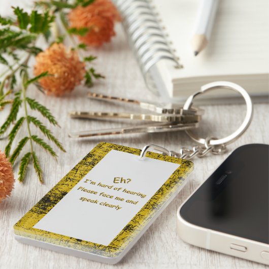 Harde hoorzitting sleutelhanger (Voorkant Rechts)