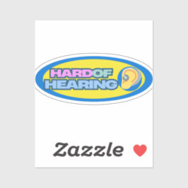 Harde hoorzitting sticker