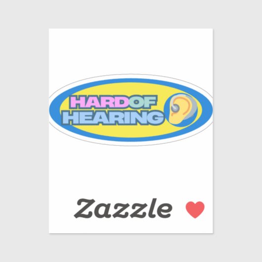Harde hoorzitting sticker (Vel)