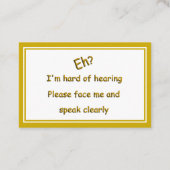 Harde hoorzitting visitekaartje (Achterkant)