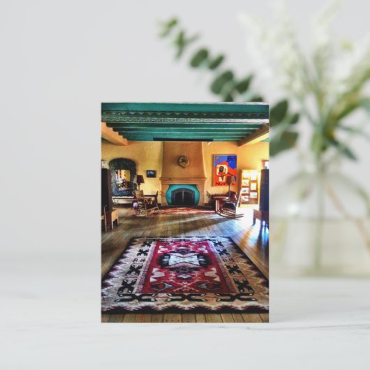 Harde houtvloeren van de Zaal van de Fireplace van Briefkaart (Staand voorkant)