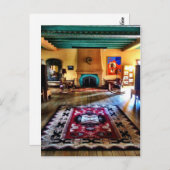 Harde houtvloeren van de Zaal van de Fireplace van Briefkaart (Voorkant / Achterkant)