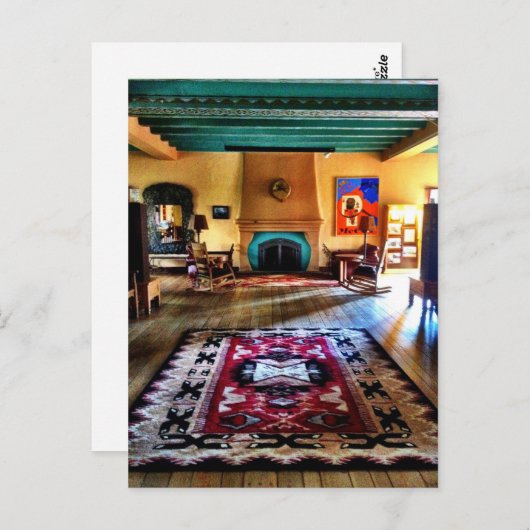 Harde houtvloeren van de Zaal van de Fireplace van Briefkaart (Voorkant / Achterkant)