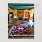 Harde houtvloeren van de Zaal van de Fireplace van Briefkaart (Voorkant)