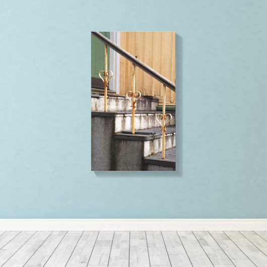 Harde ijzerharten canvas afdruk (Insitu (Houten vloer))