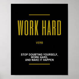 Harde Inspirerend offerte werken Poster
