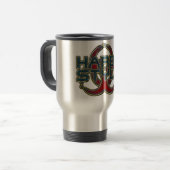 Harde I's Mijn stijl - Gold Outline hardstyle Reisbeker (Voorkant links)