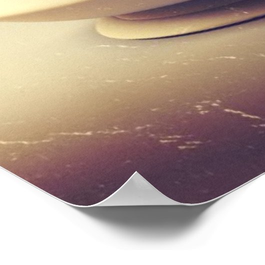 Harde keramische aardetijd II Blauw Oranje Poster (Hoek)