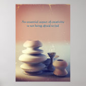 Harde keramische aardetijd II Blauw Oranje Poster (Voorkant)