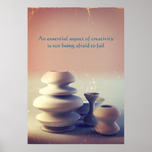 Harde keramische aardetijd II Blauw Oranje Poster