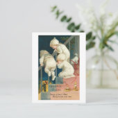 Harde kerstwens Kind die kaartje zoekt Feestdagenkaart (Staand voorkant)