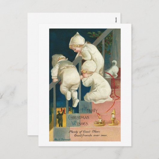 Harde kerstwens Kind die kaartje zoekt Feestdagenkaart (Voorkant / Achterkant)