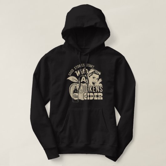 Harde kippen cidermeisje Whiskey en beer Apple Hum Hoodie (Design voorkant)