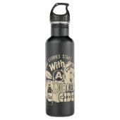 Harde kippen cidermeisje Whiskey en beer Apple Hum Waterfles (Voorkant)