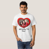Harde Lijst Liefde Valentijnsdag Aangepaste kleure T-shirt (Voorkant volledig)