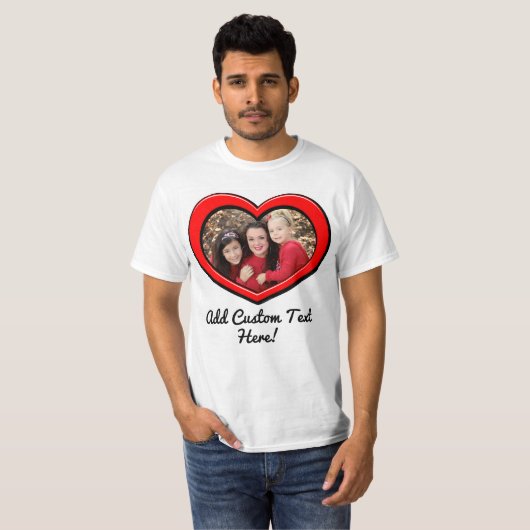 Harde Lijst Liefde Valentijnsdag Aangepaste kleure T-shirt (Voorkant volledig)