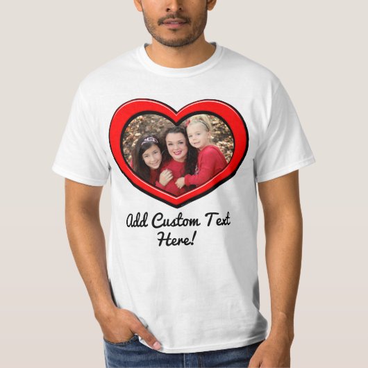 Harde Lijst Liefde Valentijnsdag Aangepaste kleure T-shirt (Voorkant)