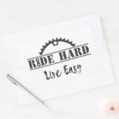 Harde, live, eenvoudige fietsen rechthoekige sticker (Envelop)