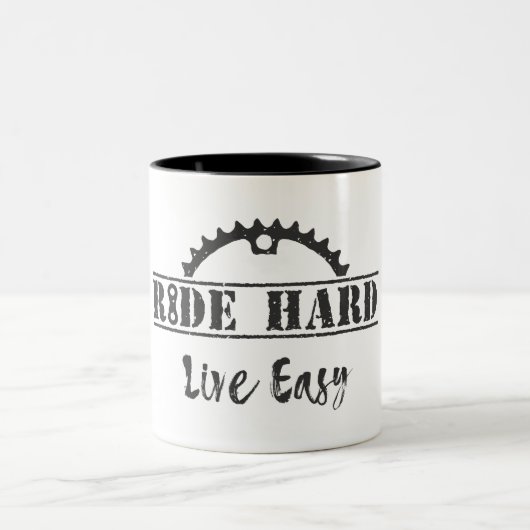 Harde, live, eenvoudige fietsen tweekleurige koffiemok (Center)