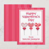 Harde Lollipops - Aangepaste Valentijnse kaarten (Voorkant / Achterkant)