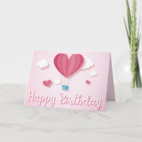 Harde luchtballon roze romantische Happy Birthday