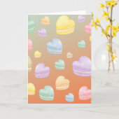 Harde Macarons Blank Kaart (Gele Bloem)