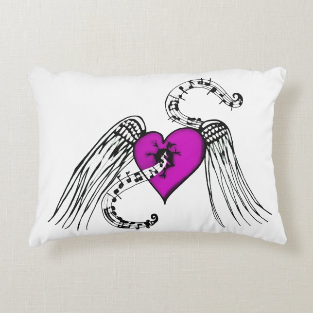 Harde muziek Roze Accent Kussen (Voorkant)