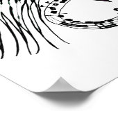 Harde muziek Roze Poster (Hoek)