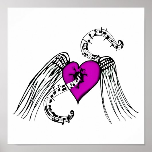 Harde muziek Roze Poster (Voorkant)