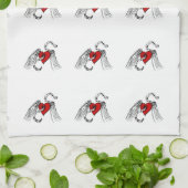 Harde muziek theedoek (Gevouwen)