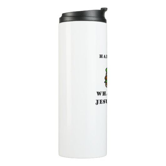 Harde of zachte Taco, wat zou Jezus kiezen? Thermosbeker (Gedraaid links)