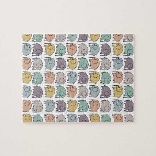 Harde olifantenpuzzel in de wereld legpuzzel (Horizontaal)