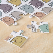 Harde olifantenpuzzel in de wereld legpuzzel (Zijkant)