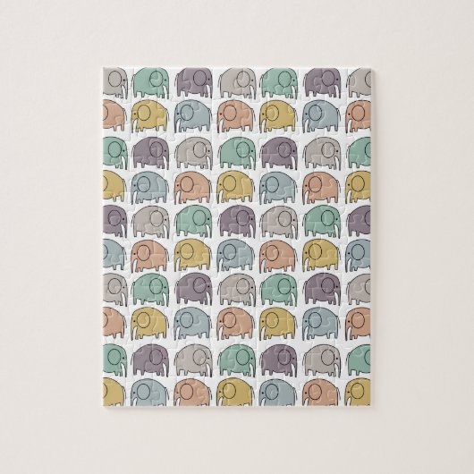 Harde olifantenpuzzel in de wereld legpuzzel (Verticaal)