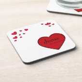 Harde onderzetters met kurk rug - set van 6 (Linkerzijde)