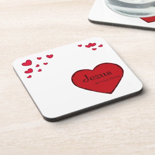 Harde onderzetters met kurk rug - set van 6 (Linkerzijde)