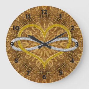 Harde oneindige Gold Silver Grote Klok