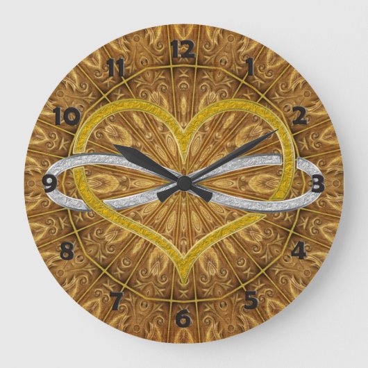 Harde oneindige Gold Silver Grote Klok (Voorkant)