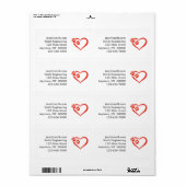 Harde pagina in rood - Kies achtergrondkleur Etiket (Full Sheet)