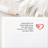 Harde pagina in rood - Kies achtergrondkleur Etiket (Insitu)