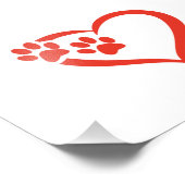 Harde pagina in rood - Kies achtergrondkleur Foto Afdruk (Hoek)