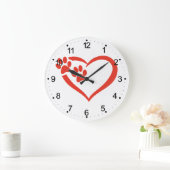 Harde pagina in rood - Kies achtergrondkleur Grote Klok (Huis)