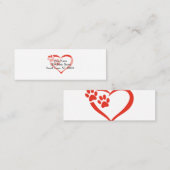 Harde pagina in rood - Kies achtergrondkleur Mini Visitekaartje (Voorkant / Achterkant)