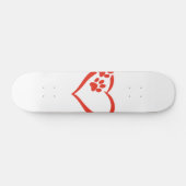 Harde pagina in rood - Kies achtergrondkleur Persoonlijk Skateboard (Horizontaal)